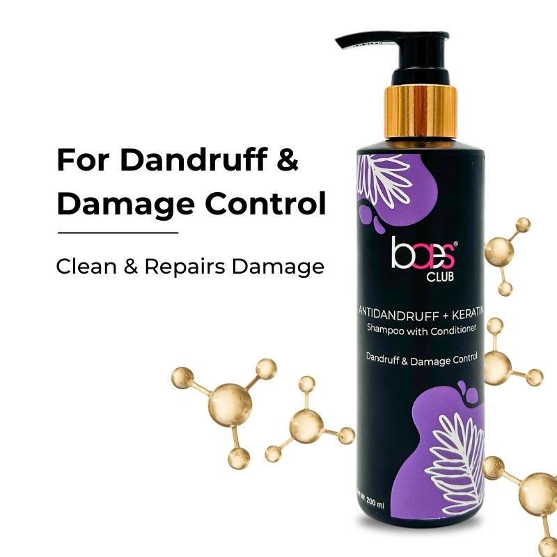 baes club anti-dandruff + keratin shampoo with conditioner