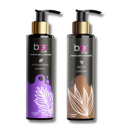 Biotin & Caffeine shampoo + Antidandruff & keratin shampoo soothing combo offer pack… - Baes Club