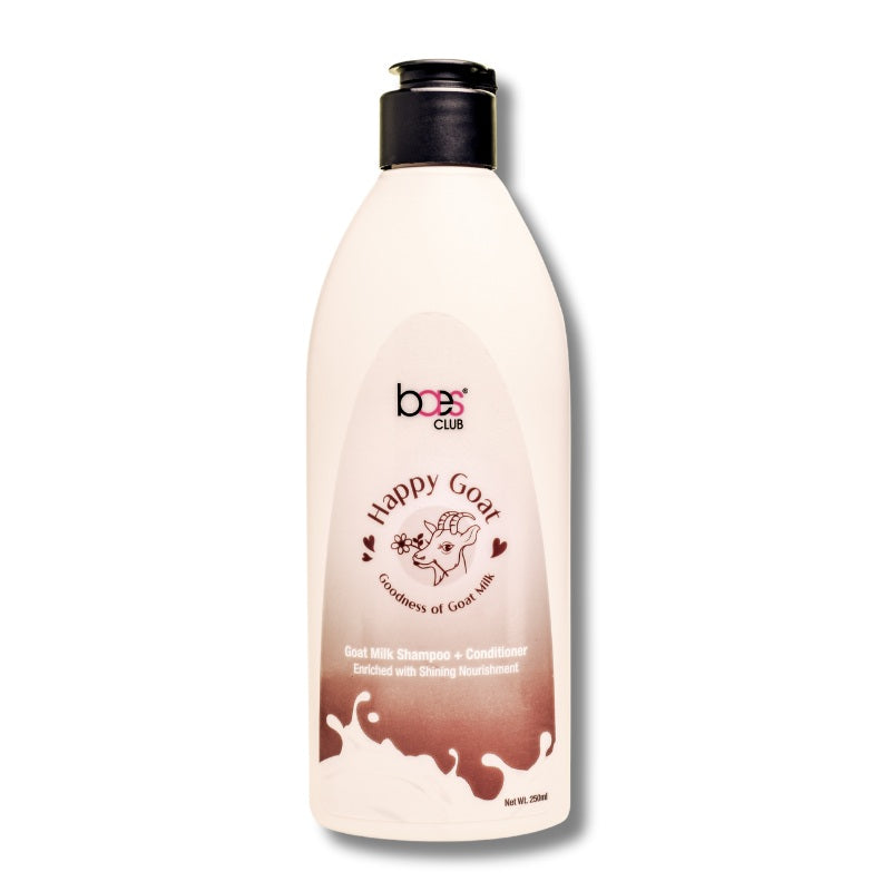 Goat Milk Shampoo + Conditioner with aloe vera and hydrolysed milk protein – 250ml - Baes Club 2