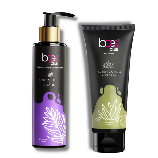 Tea tree, Neem & Aloe Vera facewash+ Antidandruff & keratin shampoo exquisite combo offer pack… - Baes Club